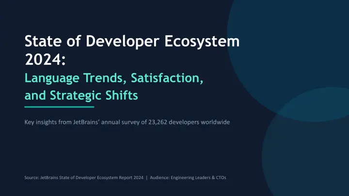 Jetbrains Devecosystem